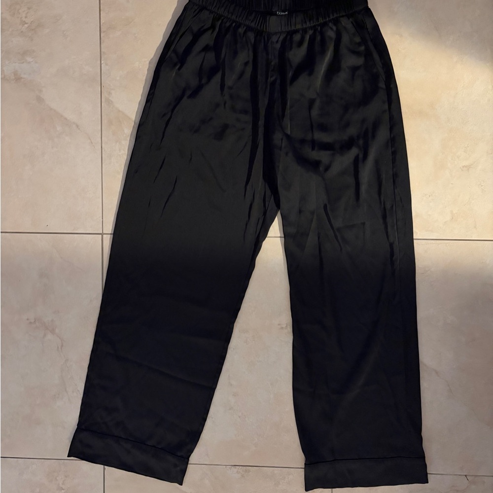 Express Black Satin Pajama Pants